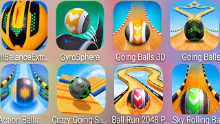 Sky Ball JumpGoing BallsGyroSphereAction BallsSky Rolling BallBall Run 2048Crazy Going Slide [upl. by Foulk]