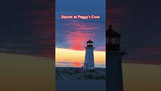 Beautiful Sunset at Peggy’s Cove roadtrip sunset peggyscove novascotia [upl. by Henigman]