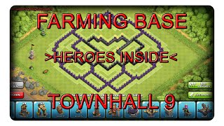 RH9 FARMING BASE  HEROES MID  CLASH OF CLANS  CoC [upl. by Otila]