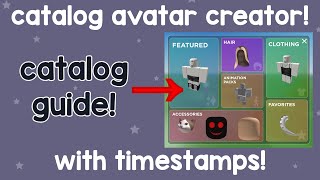 How to use Catalog Avatar Creator With Timestamps March 2023 [upl. by Glovsky469]