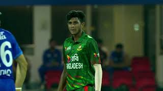 Nahid Rana bowls a JAFFA to dismiss Sediqullah Atal  AFG v BAN  ODI Series  UAE  ACB [upl. by Whitebook958]