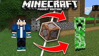 How to Turn Into Any Mob in Minecraft Using Command Blocks Pocket Edition Xbox [upl. by Lithea]