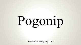 How To Pronounce Pogonip [upl. by Rola567]