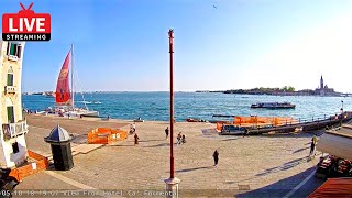 🔴Bacino di San Marco from Via Garibaldi  Live View from Hotel Ca Formenta Venezia [upl. by Hedy330]