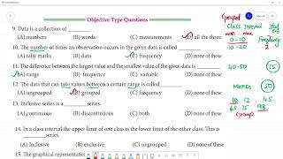 Class 8 TN Maths 6 STATISTICS Exercise 62 Objective Type Questions [upl. by Arriaes10]