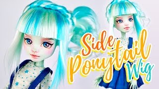 How to Make a Doll Wig  Side Ponytail  Mozekyto 9 [upl. by Eemiaj]