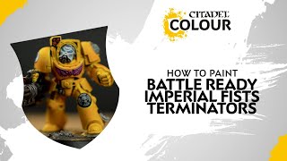 How to Paint Battle Ready Imperial Fists Terminators [upl. by Aleahs]