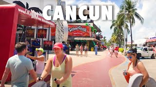 Cancun Mexico Beach and Hotel Zone Walking Tour 4K FULL TOUR [upl. by Centonze]