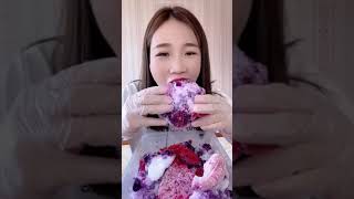 ASMR QIAN EATING SHAVED ICE WITH ICE POMEGRANTE [upl. by Beata418]