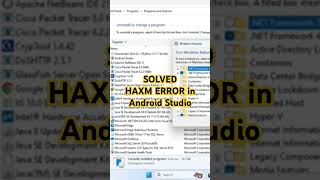 HAXM ERROR in Android Studio ytshorts androidstudio coding viral shortsfeed [upl. by Harewood]