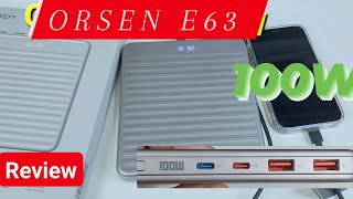 รีวิว Orsen รุ่น E63 ขนาด 20000 mAh จ่ายไฟสูงสุด 100 W orsen eloop eloopthailand eloope63 E63 [upl. by Allevon]