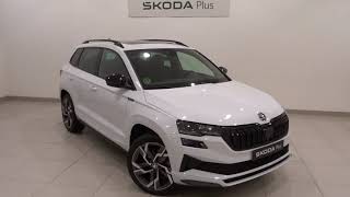 Skoda Karoq Sportline plus TSI 190 DSG 4x4 blanco [upl. by Adnilab]