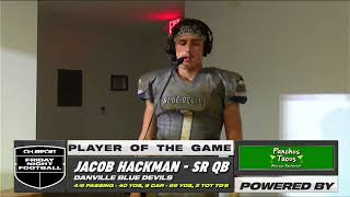 MVP Danville QB Jacob Hackman vs Loudonville [upl. by Sabba467]