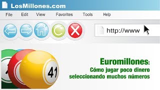 Euromillones Cómo jugar poco dinero seleccionando muchos números [upl. by Ymmaj]