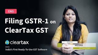 How to file GSTR1  Live Training in English  ClearTax GST  GST Return Online [upl. by Ligriv]