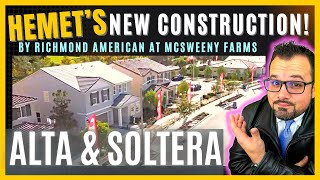 New Construction  Alta amp Soltera By Richmond American at McSweeny Farms  Hemet CA [upl. by Takashi]