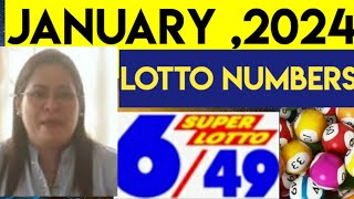 Super Lotto 649Rudy Baldwin Lotto NumbersJanuary 2024 [upl. by Yerfdog333]