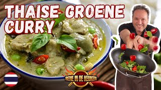 Thaise groene curry met kip en aubergine [upl. by Rozamond]