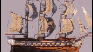 OXEYE DAISY FRIGATE MINECRAFT SHIP  Minecraft Building Timelapse [upl. by Attikram]