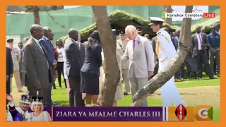 Royal Visit  King Charles III and Queen Camilla arrives at Kariokor Cemetery [upl. by Isle]