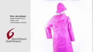 Ilse Jacobsen Raincoat amp Hat  Regenmantel mit Hut pink [upl. by Eelyme]