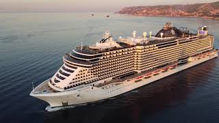 MSC SEASIDE amp COSTA SMERALDA arrive in port of Marseille [upl. by Dode]