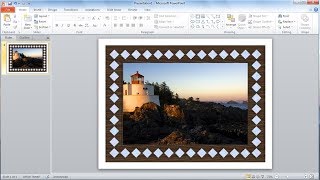 PowerPoint training How to Create Your Own Photo Frame in PowerPoint [upl. by Karb]