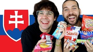 SPEAKING SLOVAK AND TRYING SLOVAK SNACKS PART TWO with David and Joe [upl. by Concoff]