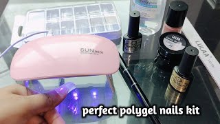 polygel nail tutorial  polygel nail price in pakistan  tiktok polygel nail hack [upl. by Yenar155]