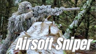 Airsoft Sniper in winter HD [upl. by Bond]