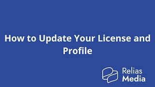 How to Update Your License and Profile Information [upl. by Blodget]