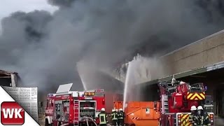 Großbrand in Lagerhalle in HeidesheimUhlerborn [upl. by Layne]