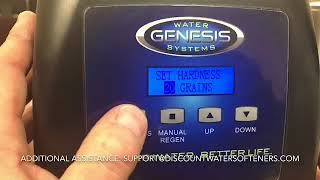 Genesis Upflow or Premier Water Softener Programming  DWS [upl. by Ahtnammas917]