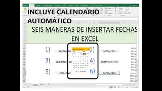 Seis Maneras De Como Poner Fechas En Excel 2022 Calendario Automatizado como poner fecha en Excel [upl. by Aryajay]