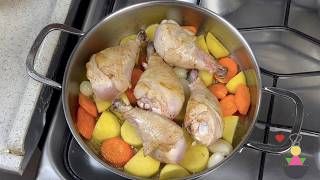 Easy Chicken Recipes  How to Make Chicken with Sauce Boiled with Vegetables [upl. by Tracay621]