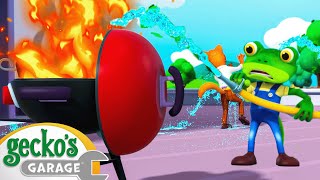 Fire at the Garage  Geckos Garage  Cartoons For Kids  Toddler Fun Learning [upl. by Suilienroc768]