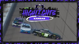 Austin Hill spins Riley Herbst as Stage Two comes to an end  NASCAR [upl. by Airitak]