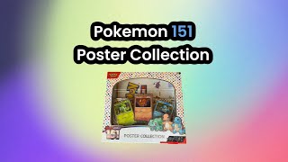 Pokemon 151 TCG Poster Collection box 1 151 original poster and 3 pks [upl. by Aubry]