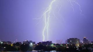 Lightning bolts San Antonio Downtown lightning [upl. by Nytsirk]