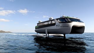 Fully Electric Hydrofoil Ferry With A Cruise Speed Of 40 Knots [upl. by Kippy]