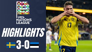 Sweden vs Estonia 30 Highlights UEFA Nations League 202425 [upl. by Leahcimed567]