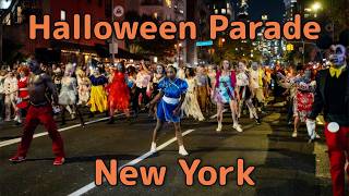 Halloween Parade Thriller Dance New York City  4K [upl. by Subocaj]