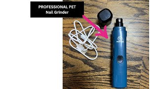 Dog Nail GrinderTrimmers for all size dogs amp cats with 2 LED Light3SpeedsRechargeable amp Painless [upl. by Vernor]