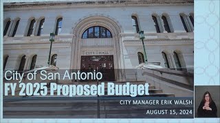 City of San Antonio to vote on 2025 budget Thursday [upl. by Corri]