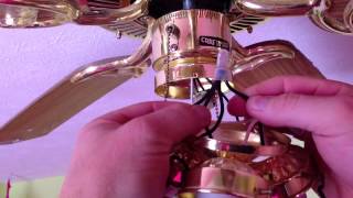 Replacing a broken pull chain switch on a ceiling fan [upl. by Nnylanna665]