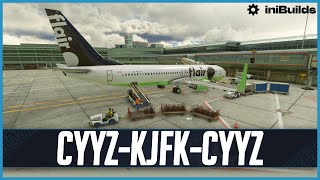 MSFS LIVE  Real World Flair Airlines OPS  PMDG 737800  NEW Schedule  Toronto to JFK [upl. by Lavelle833]