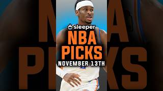 BEST Sleeper NBA Picks for today 11132024  Sleeper Picks Promo Code [upl. by Leinehtan78]