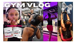 UPPERBODY WORKOUT ROUTINE  Gym Vlog  supplements [upl. by Getter]