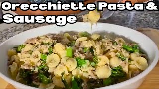 Orecchiette Pasta With Sausage And Broccoli Rabe Recipe [upl. by Ennelram]