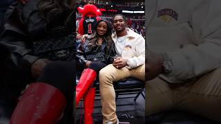 Simone Biles and Jonathan Owens Attend Chicago Bulls Game Receive Love Courtside [upl. by Betthel]